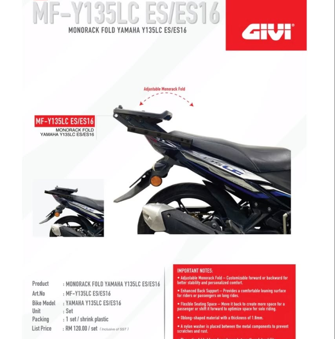 Baga Xếp Givi MF Cho Xe Exciter 135 5 Số