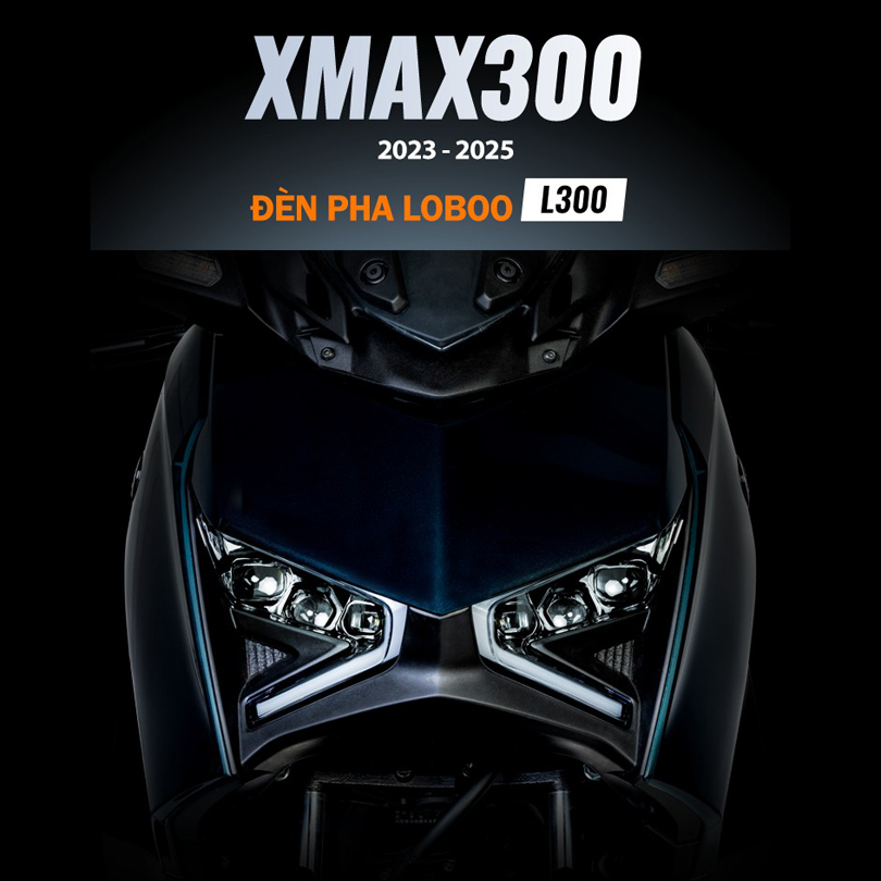 Bộ Đèn Bi Cầu Loboo Cho Xmax 300 - Chiếu Sáng Tự Động Vào Cua