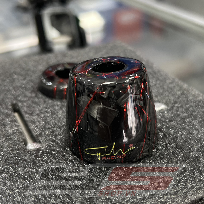 Gù Tay Lái Carbon GH Racing  Kiểu Sợi - Chính Hãng