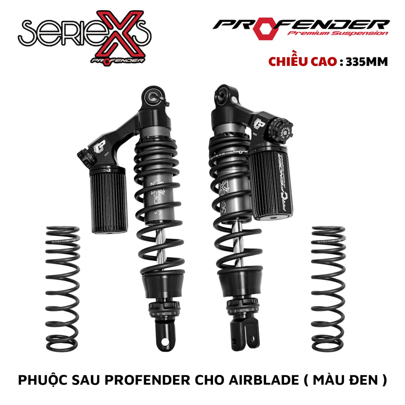 Phuộc Profender X Series Air Blade 110/125/150/160 -  Có Bình Dầu 2 Tăng Chỉnh