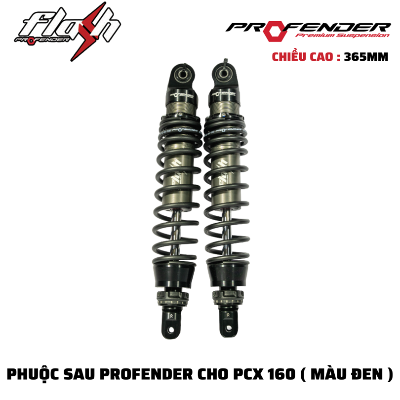 Phuộc Profender Flash Series PCX 160 - Không Bình Dầu 1 Tăng Chỉnh