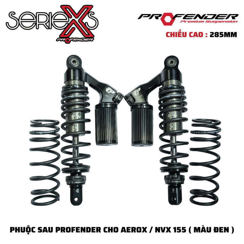 Phuộc Profender X Series Yamaha NVX 155/Aerox - Bình Dầu 2 Tăng Chỉnh