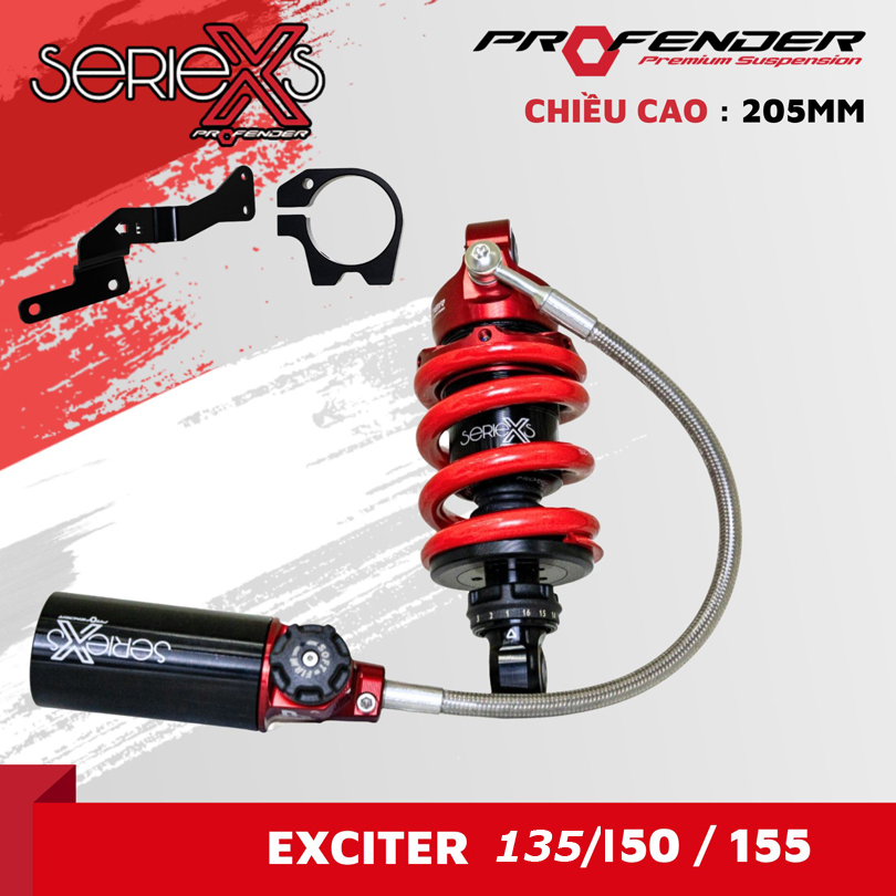 Phuộc Profender X Series Exciter 135/150/155 - Có Bình Dầu 2 Tăng Chỉnh
